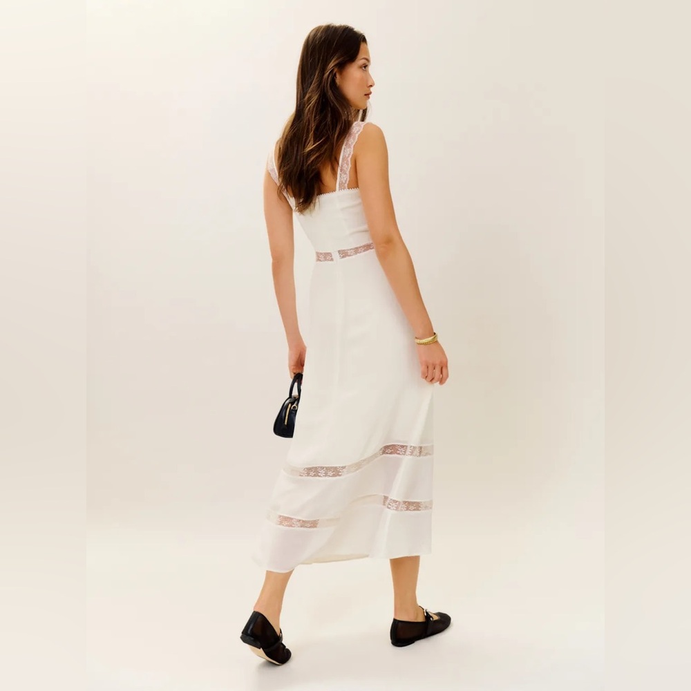Reformation Wynton Dress In Ivory, brand new, never worn, no flaws. - Picture 4 of 16